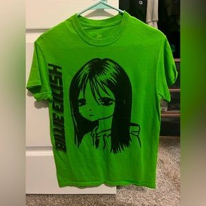 Green and Black Billie Eilish Graphic Tee